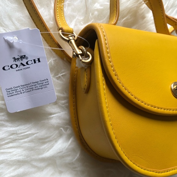 Coach Bags Nwt Coach Top Handle Crossbody Mini Yellow Kisslock Bag